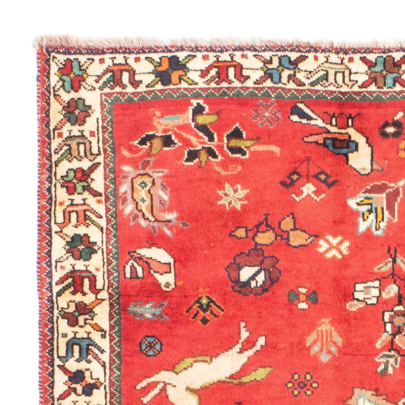 Shiraz Teppich 120x162cm - Perserteppich - dunkelrot
