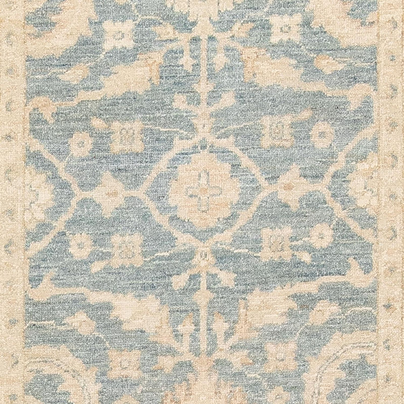 Farahan Teppich 80x300cm - Perserteppich - hellblau