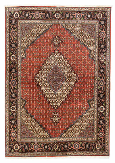 Täbriz Teppich 146x208cm - Perserteppich - hellrot