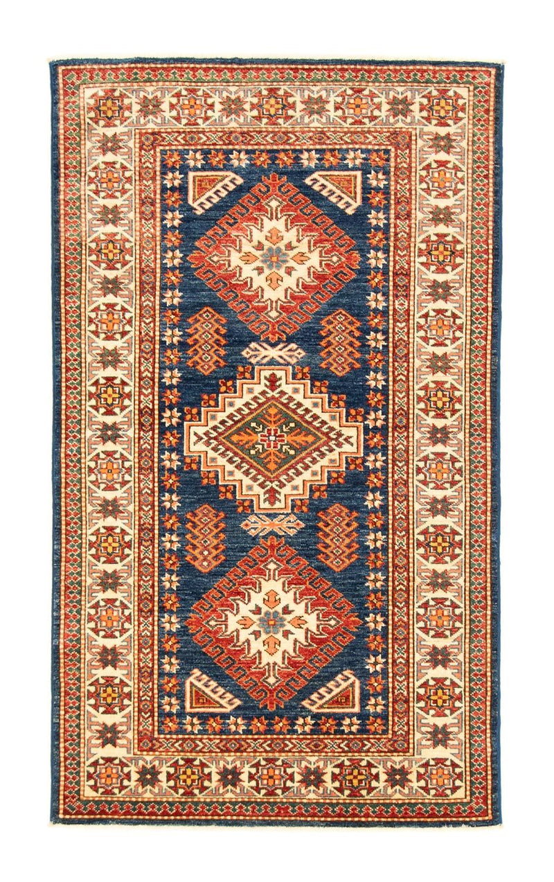 Kazak Teppich 90x156cm - Orientteppich - dunkelblau