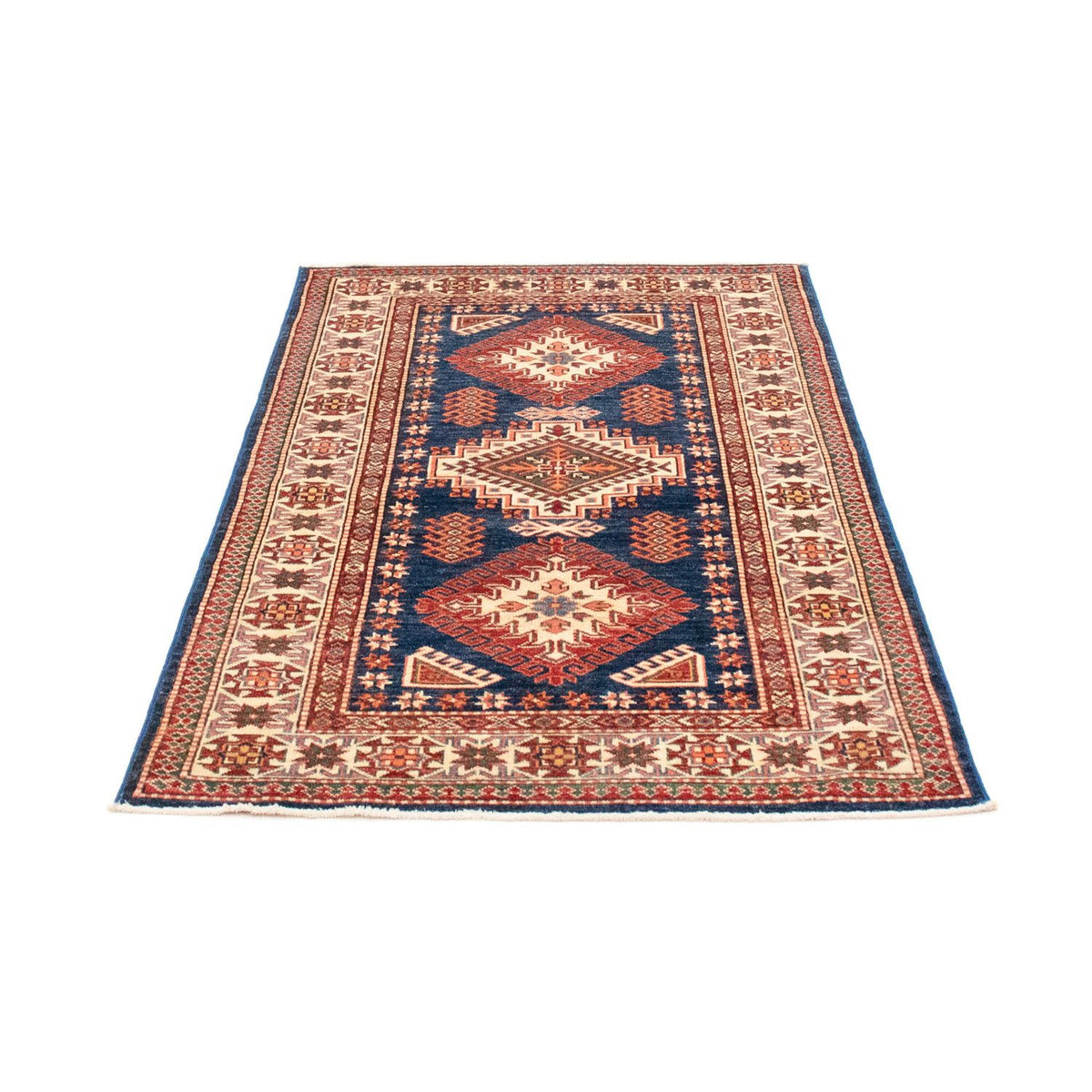 Kazak Teppich 90x156cm - Orientteppich - dunkelblau