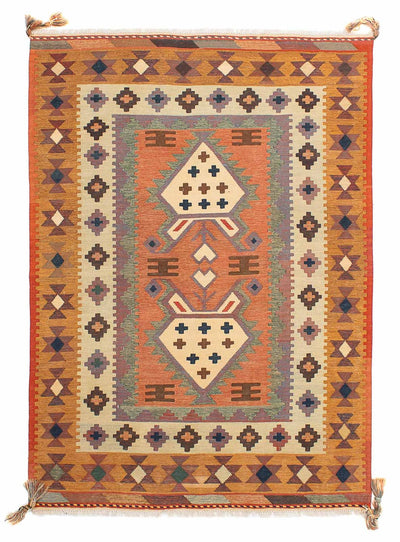 Kelim Fars Teppich 144x205cm - mehrfarbig