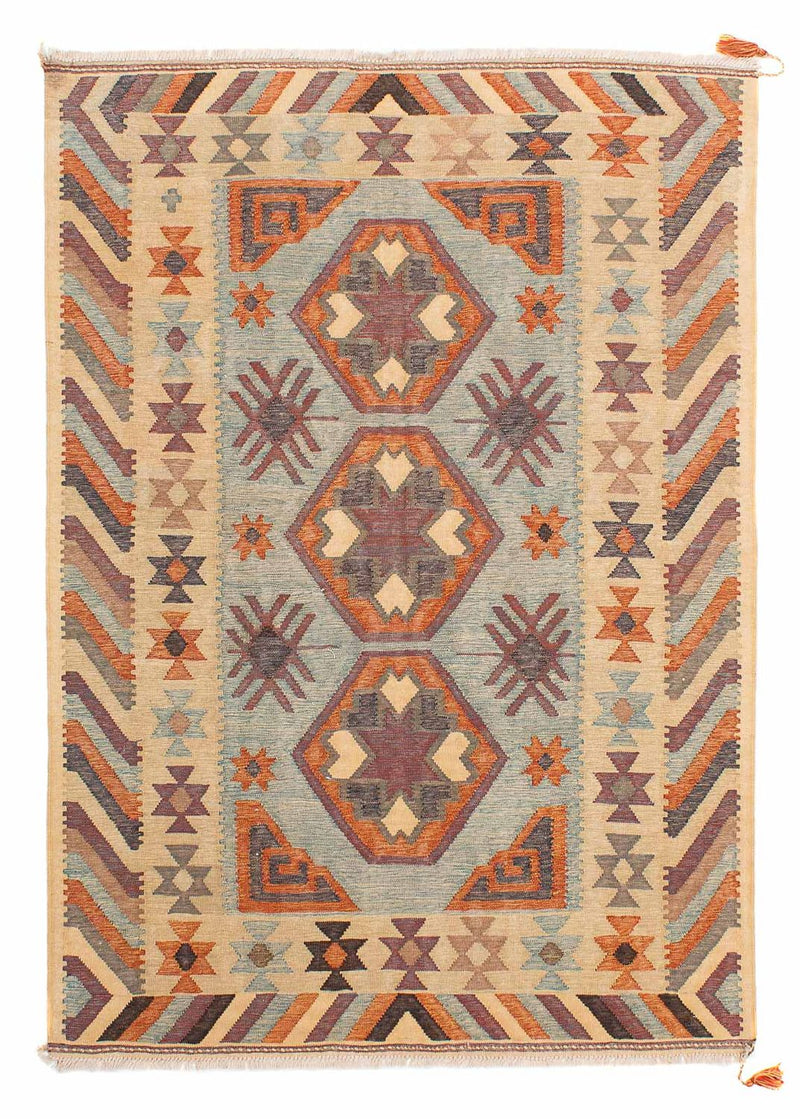 Kelim Fars Teppich 147x204cm - mehrfarbig
