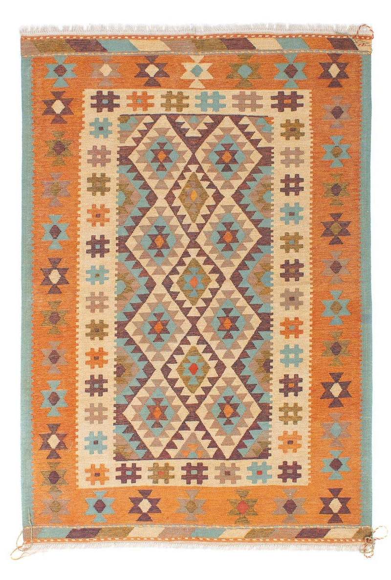 Kelim Modern Teppich 155x205cm - mehrfarbig
