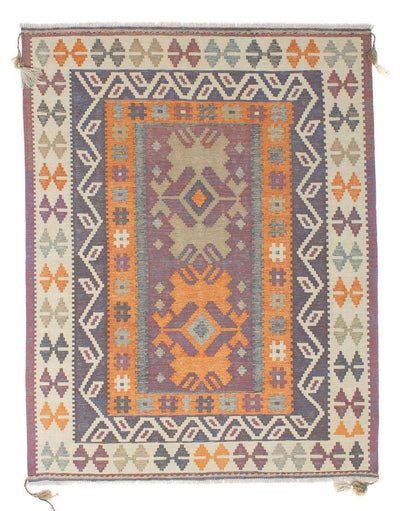 Kelim Modern Teppich 161x211cm - mehrfarbig
