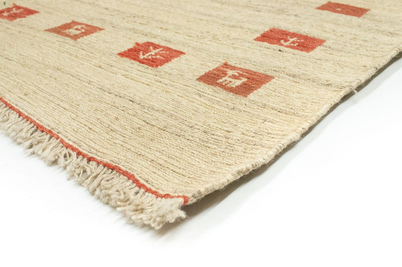 Gabbeh Teppich Indus 120x180cm - Wollteppich - beige