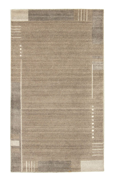 Nepal Teppich 90x160cm - Wollteppich - hellchoco