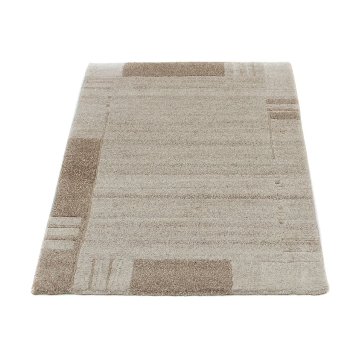 Nepal Teppich 60x90cm - Wollteppich - beige