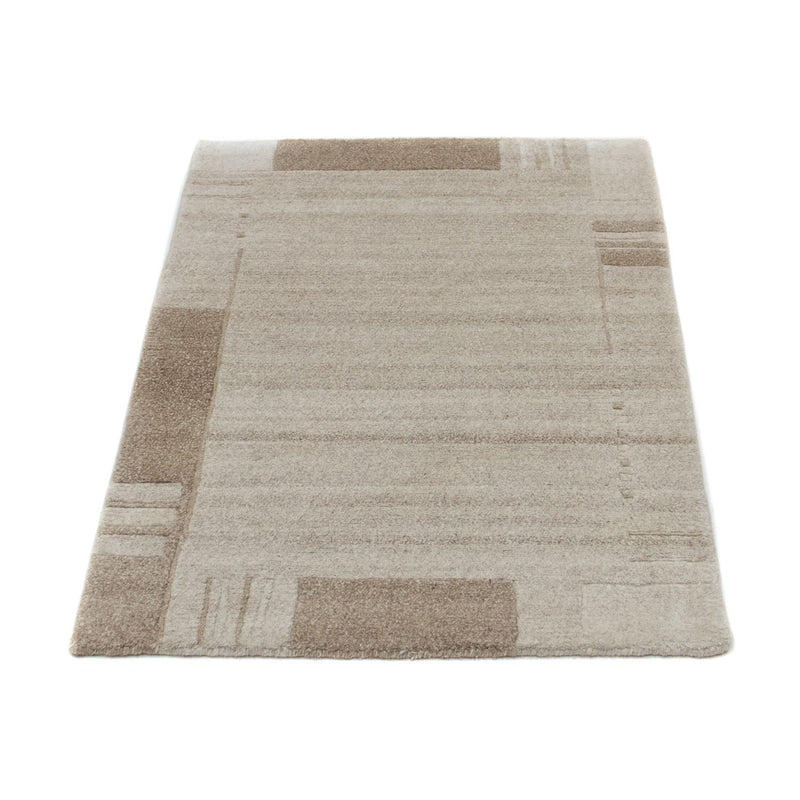 Nepal Teppich 60x90cm - Wollteppich - beige