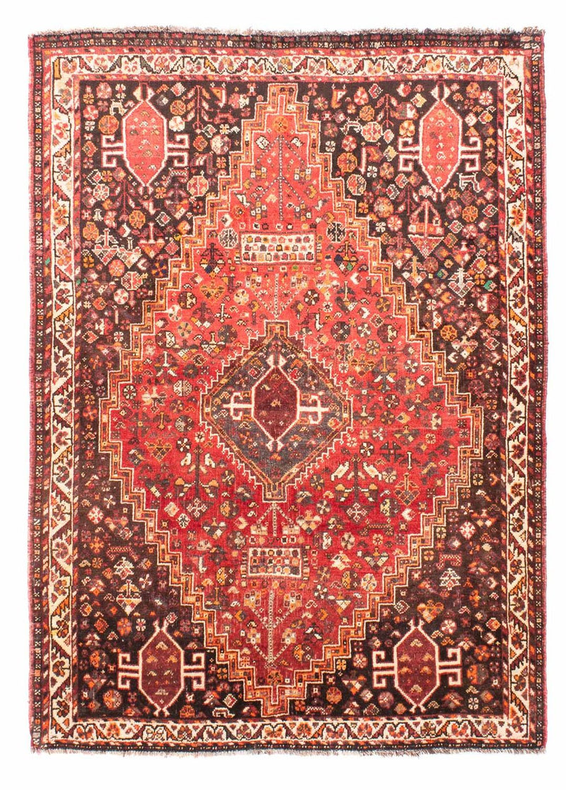 Shiraz Teppich 123x176cm - Perserteppich - dunkelrot