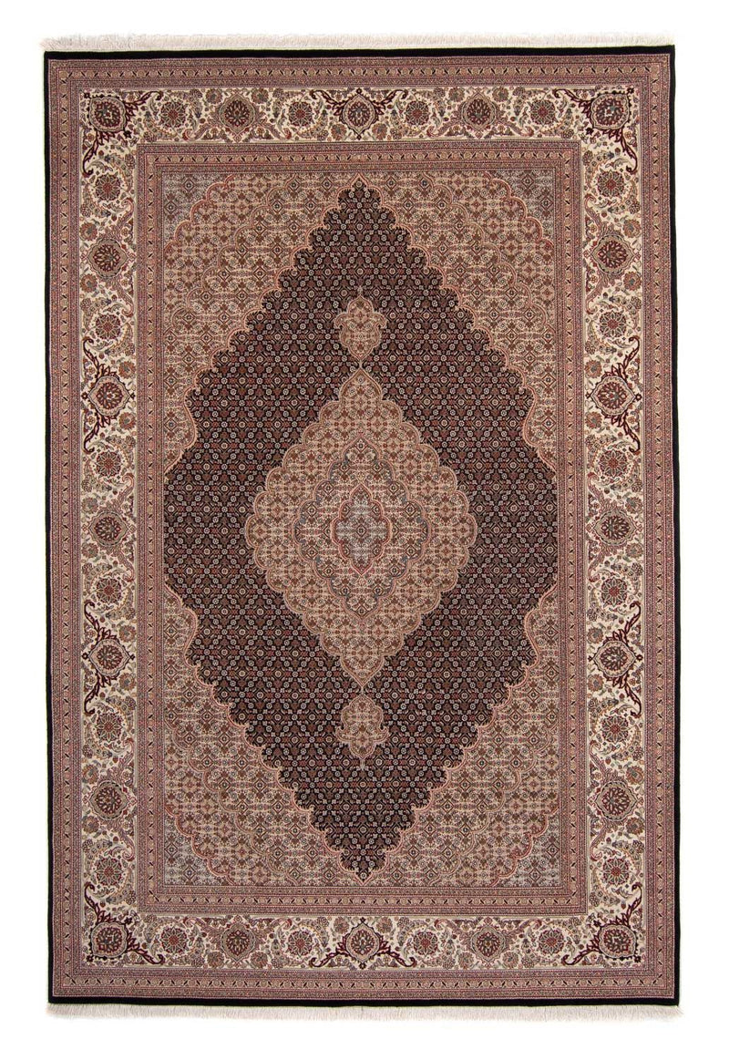 Täbriz Teppich 202x299cm - Perserteppich - dunkelblau