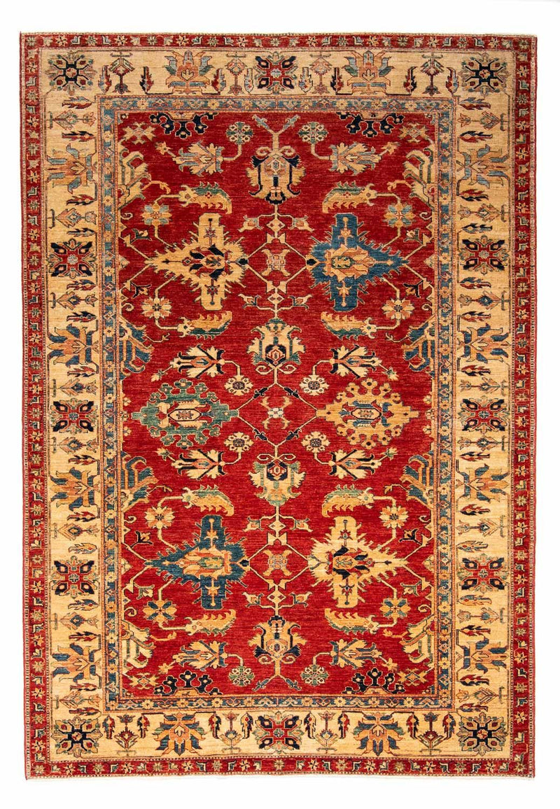 Kazak Teppich 205x290cm - Orientteppich - dunkelrot