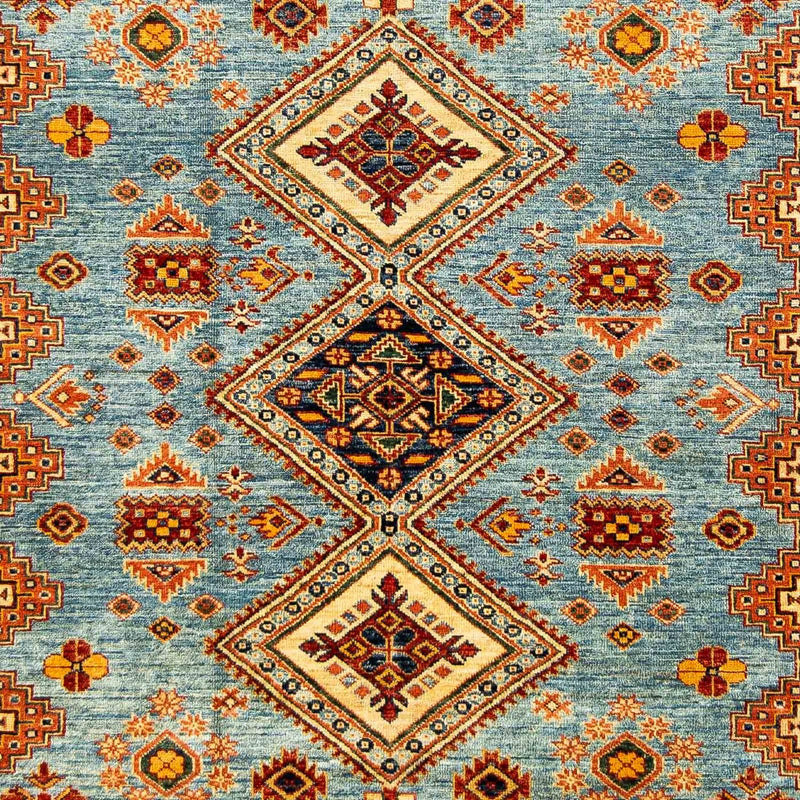 Kazak Teppich 184x271cm - Orientteppich - hellblau