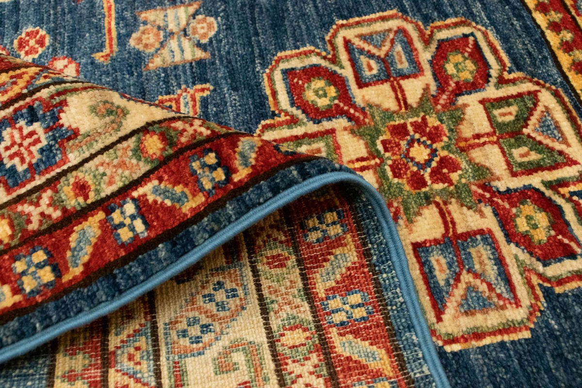 Kazak Teppich 85x126cm - Orientteppich - blau