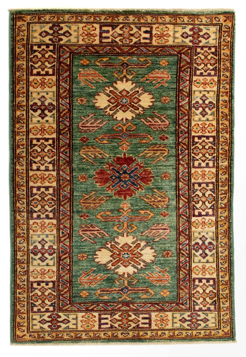 Kazak Teppich 80x119cm - Orientteppich - grün