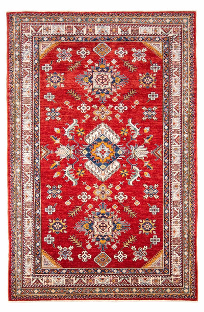 Kazak Teppich 160x244cm - Orientteppich - dunkelrot