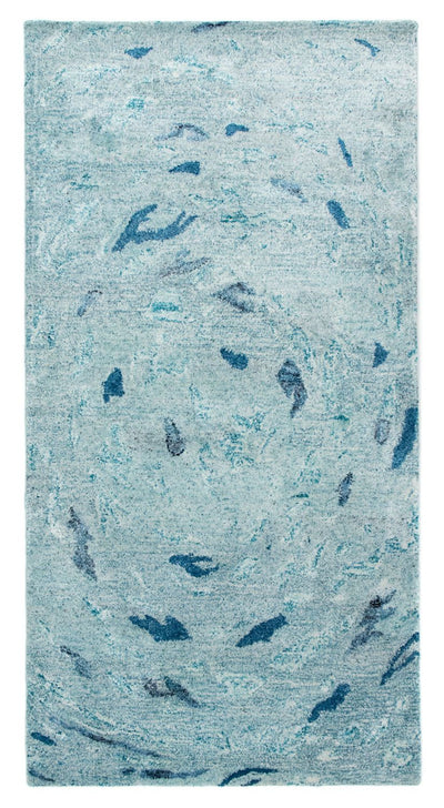 Designer Teppich 70x140cm - türkis