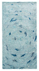 Designer Teppich 70x140cm - türkis