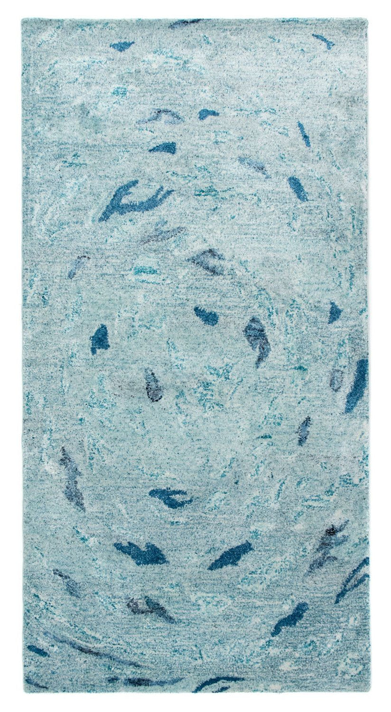 Designer Teppich 70x140cm - türkis