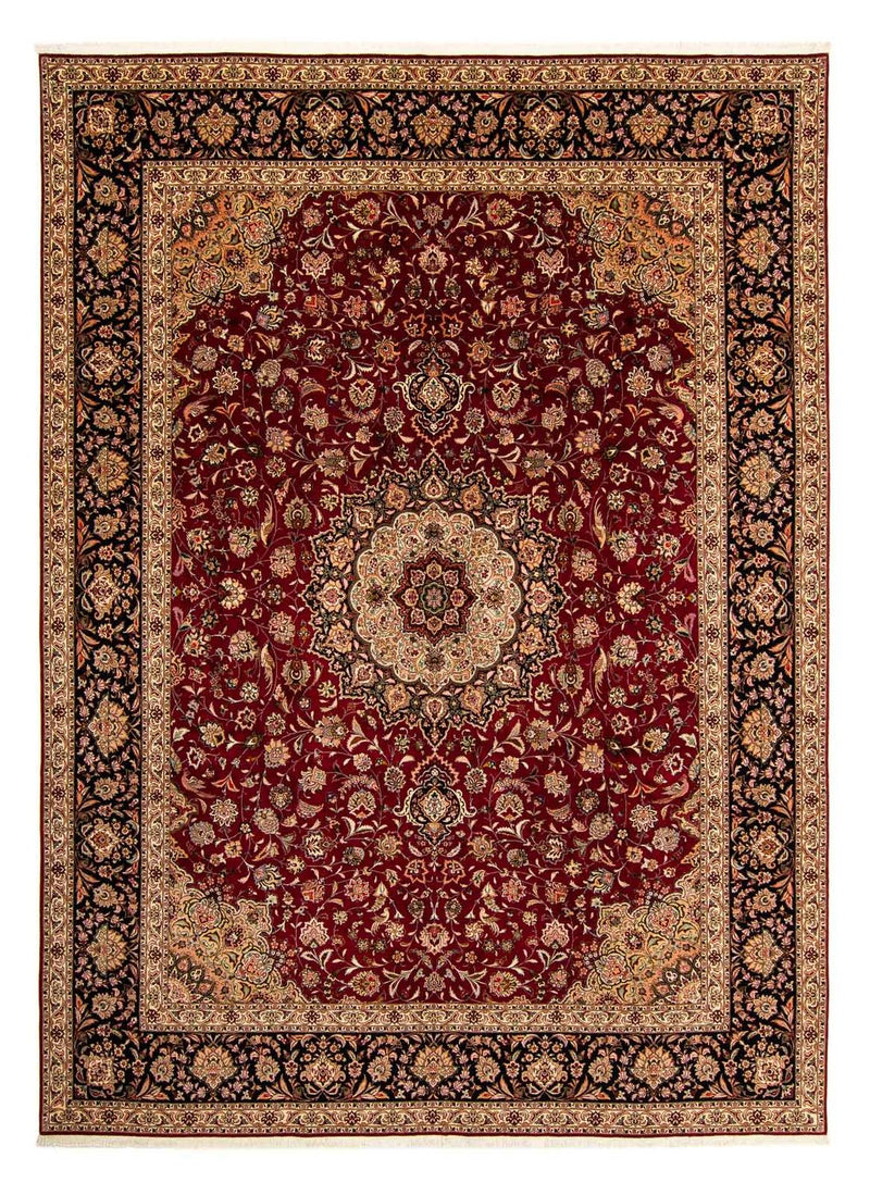 Täbriz - 50 Raj Teppich 298x393cm - Perserteppich - dunkelrot