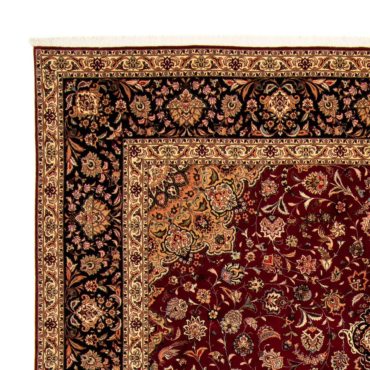 Täbriz - 50 Raj Teppich 298x393cm - Perserteppich - dunkelrot