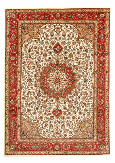 Täbriz - 50 Raj Teppich 255x354cm - Perserteppich - beige
