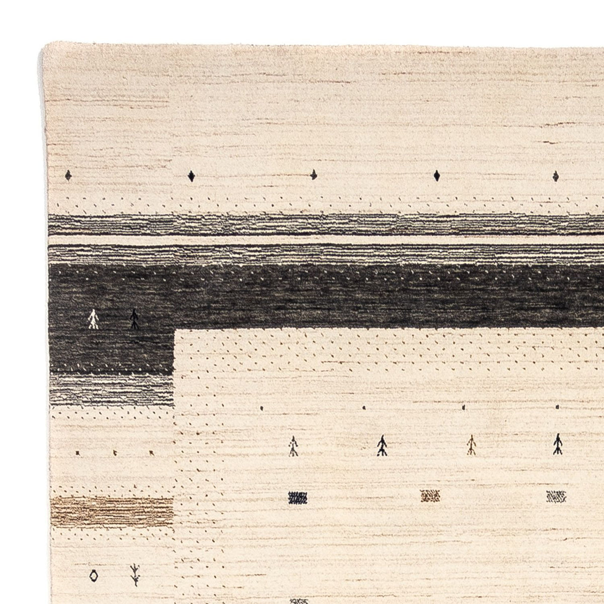 Loribaft Teppich Perser 201x304cm - Wollteppich - beige