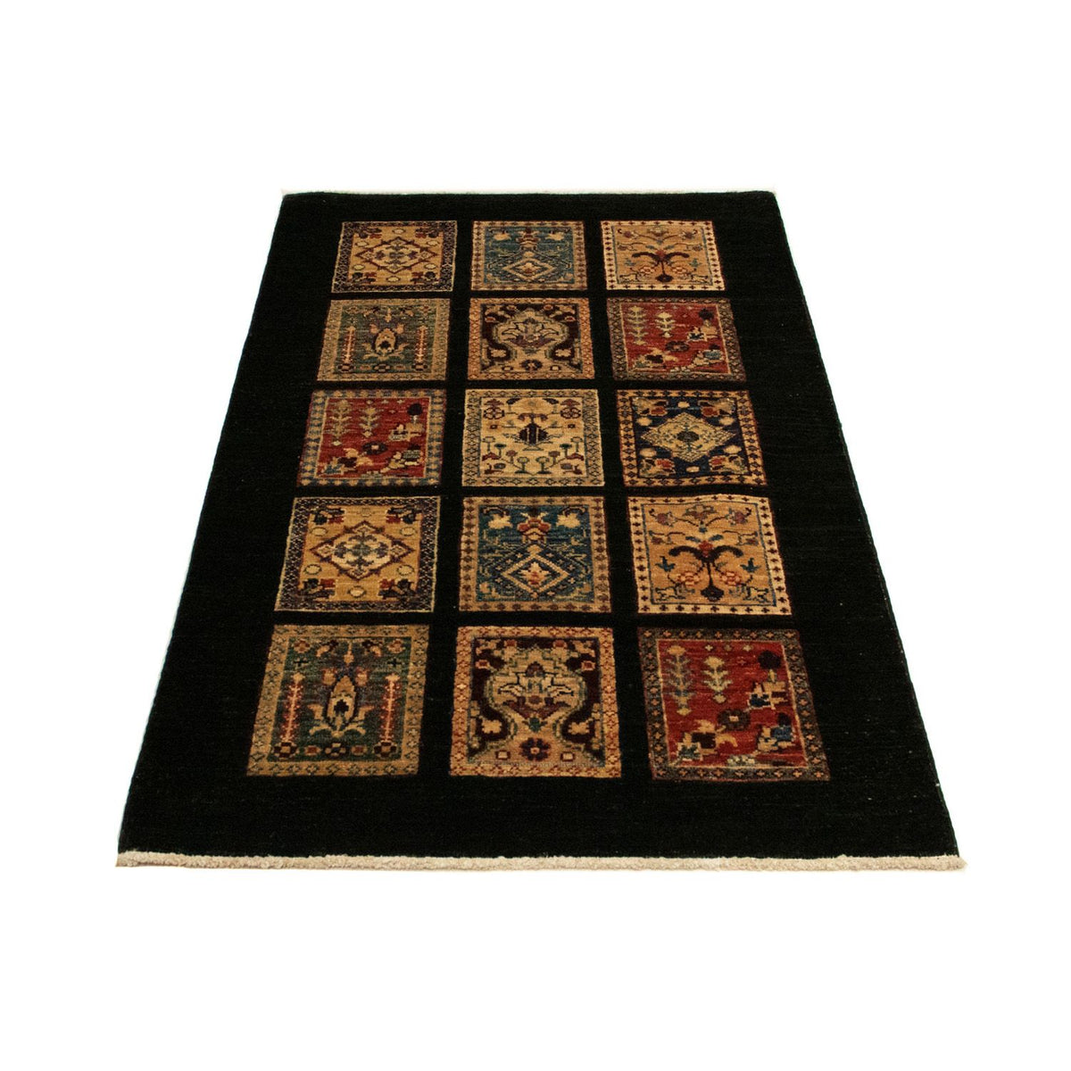 Ziegler Teppich 76x129cm - Orientteppich - schwarz