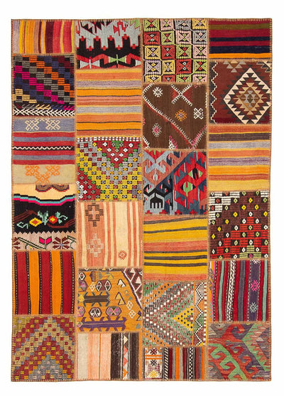 Patchwork Teppich 169x239cm - Orientteppich - mehrfarbig