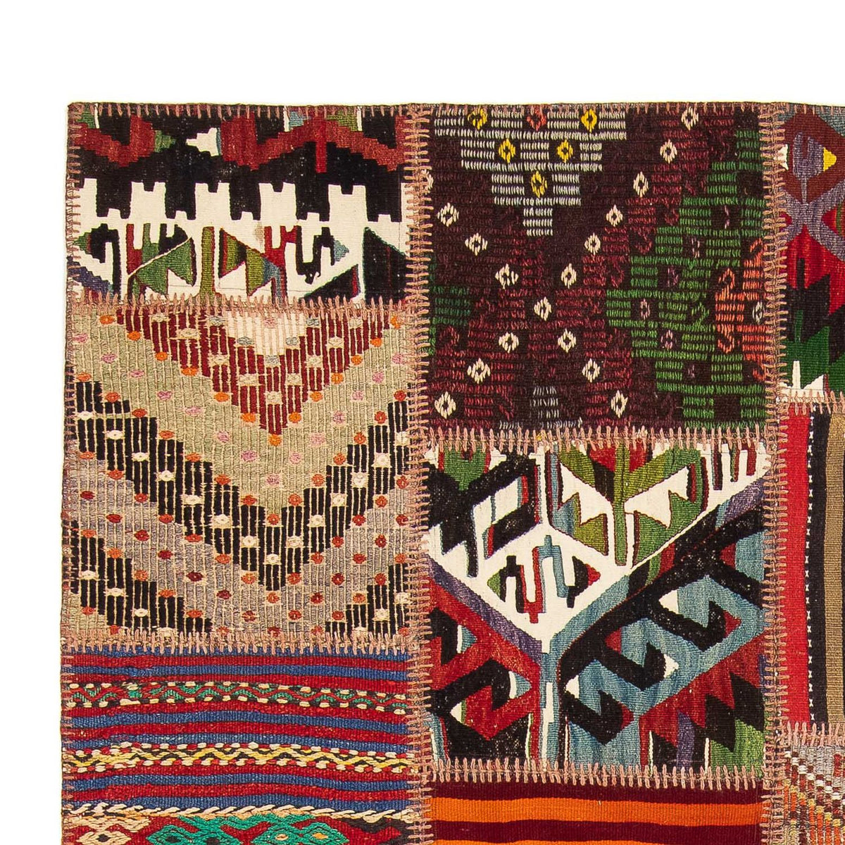 Patchwork Teppich 168x238cm - Orientteppich - mehrfarbig