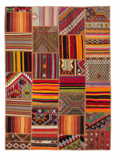 Patchwork Teppich 170x237cm - Orientteppich - mehrfarbig