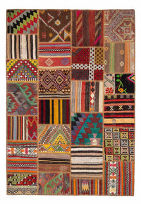Patchwork Teppich 170x240cm - Orientteppich - mehrfarbig – product image