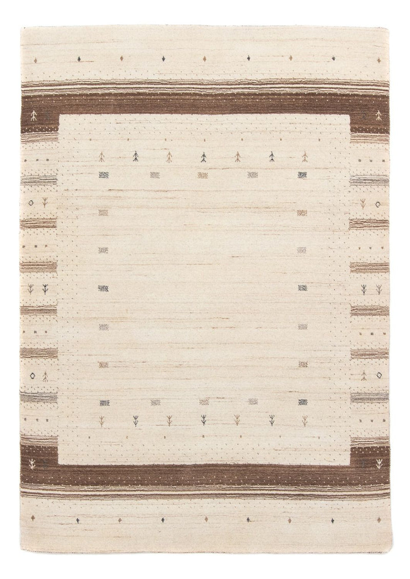 Loribaft Teppich Perser 142x200cm - Wollteppich - beige