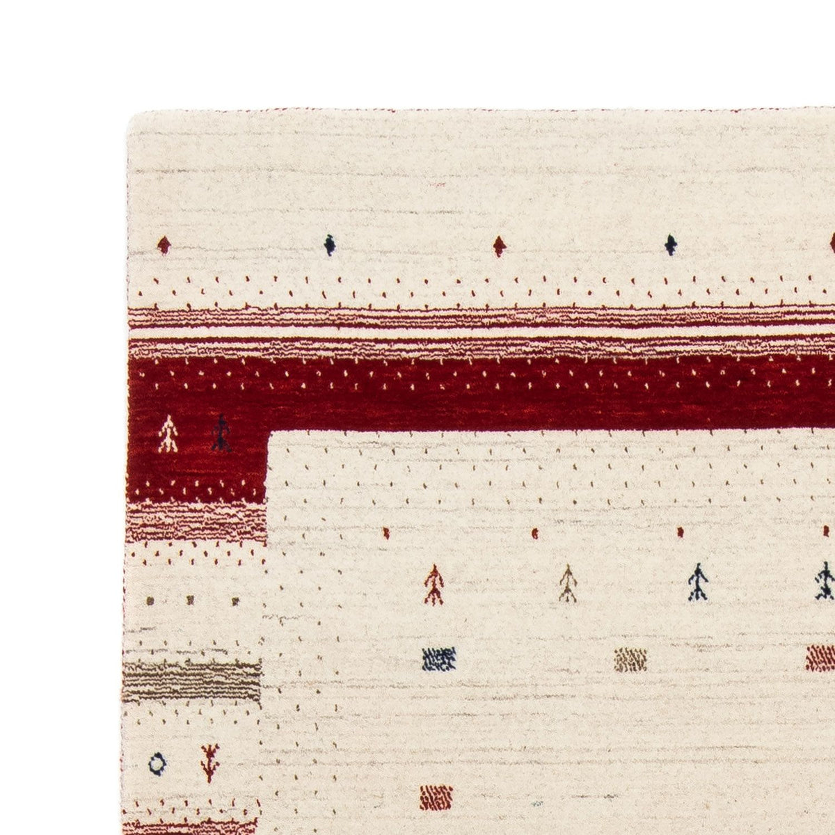 Loribaft Teppich Perser 143x198cm - Wollteppich - beige