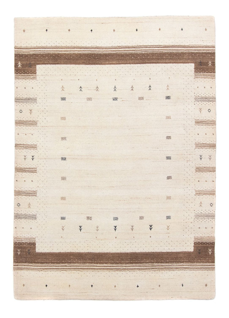 Loribaft Teppich Perser 144x201cm - Wollteppich - beige