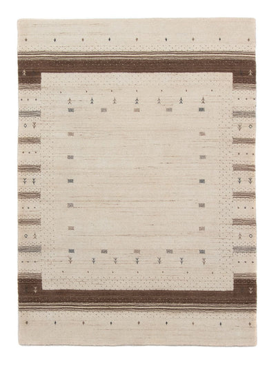 Loribaft Teppich Perser 142x200cm - Wollteppich - beige