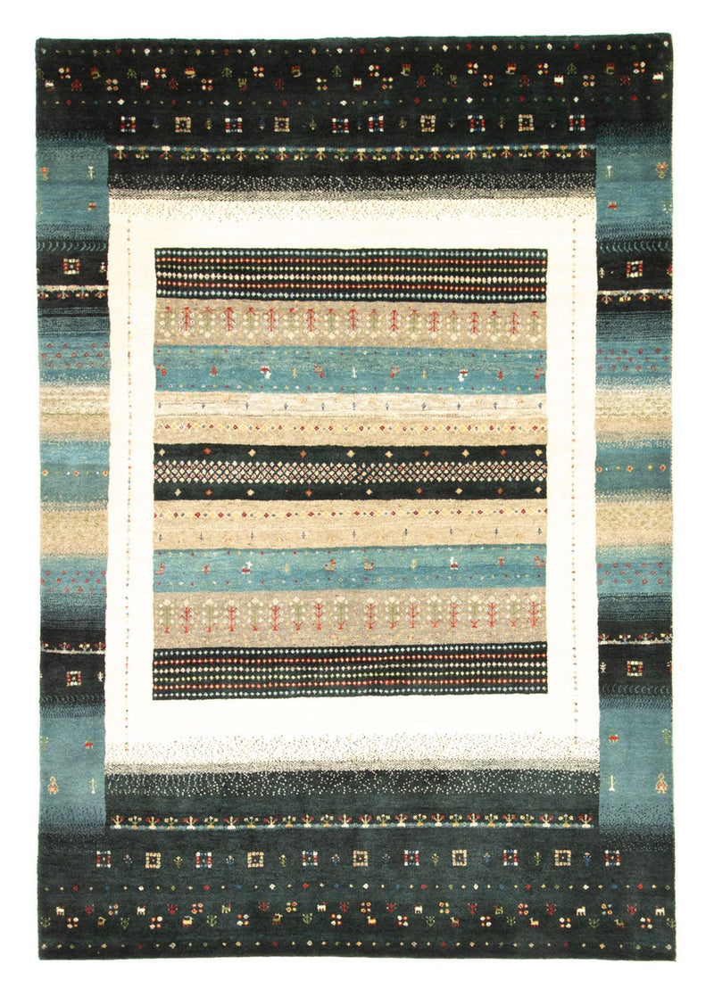 Loribaft Teppich Perser 163x237cm - Wollteppich - mehrfarbig