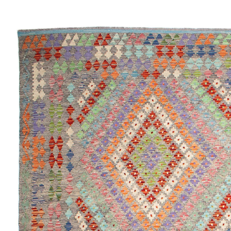 Kelim Afghan Teppich 257x349cm - mehrfarbig