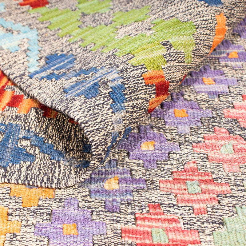 Kelim Afghan Teppich 257x349cm - mehrfarbig