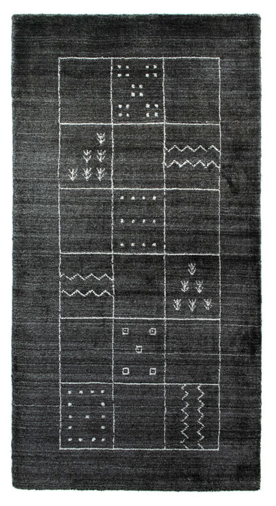 Vintage Teppich 70x140cm - dunkelgrau