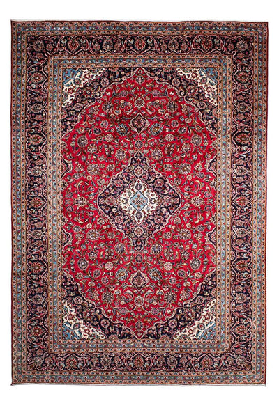 Keshan Teppich 253x354cm - Perserteppich - dunkelrot