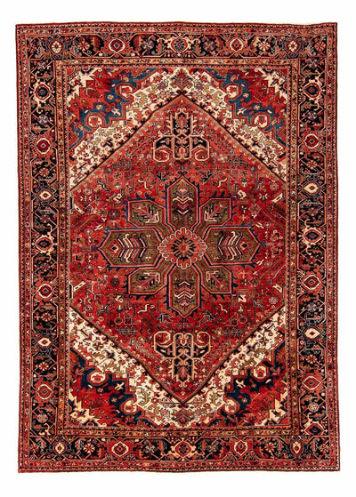 Heriz Teppich 280x377cm - Perserteppich - dunkelrot