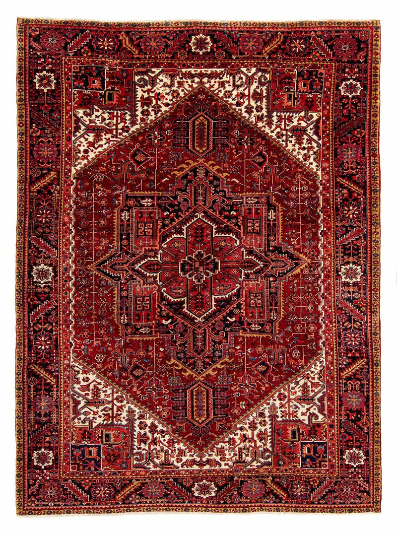 Heriz Teppich 304x393cm - Perserteppich - dunkelrot