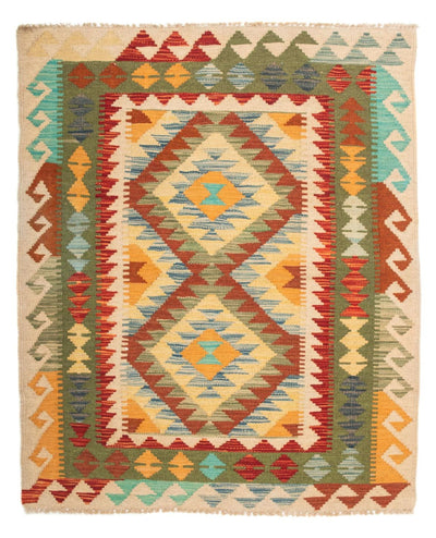 Kelim Maimene Teppich 86x124cm - Wollteppich - mehrfarbig