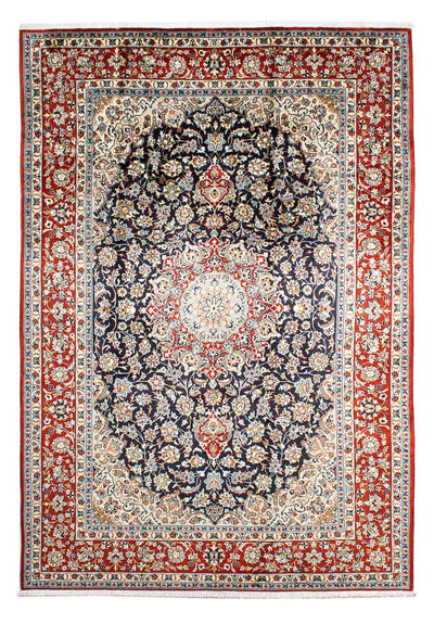 Keshan Teppich 208x293cm - Perserteppich - dunkelblau