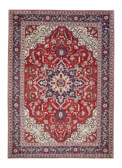 Täbriz - 50 Raj Teppich 204x297cm - Perserteppich - dunkelrot
