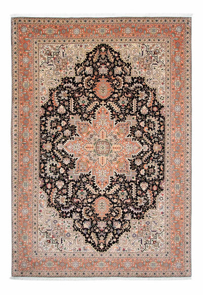 Täbriz - 50 Raj Teppich 208x306cm - Perserteppich - dunkelblau