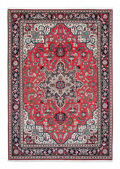 Täbriz - 50 Raj Teppich 205x315cm - Perserteppich - rot