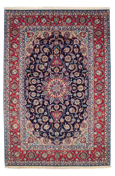 Isfahan Teppich 155x233cm - Perserteppich - dunkelblau