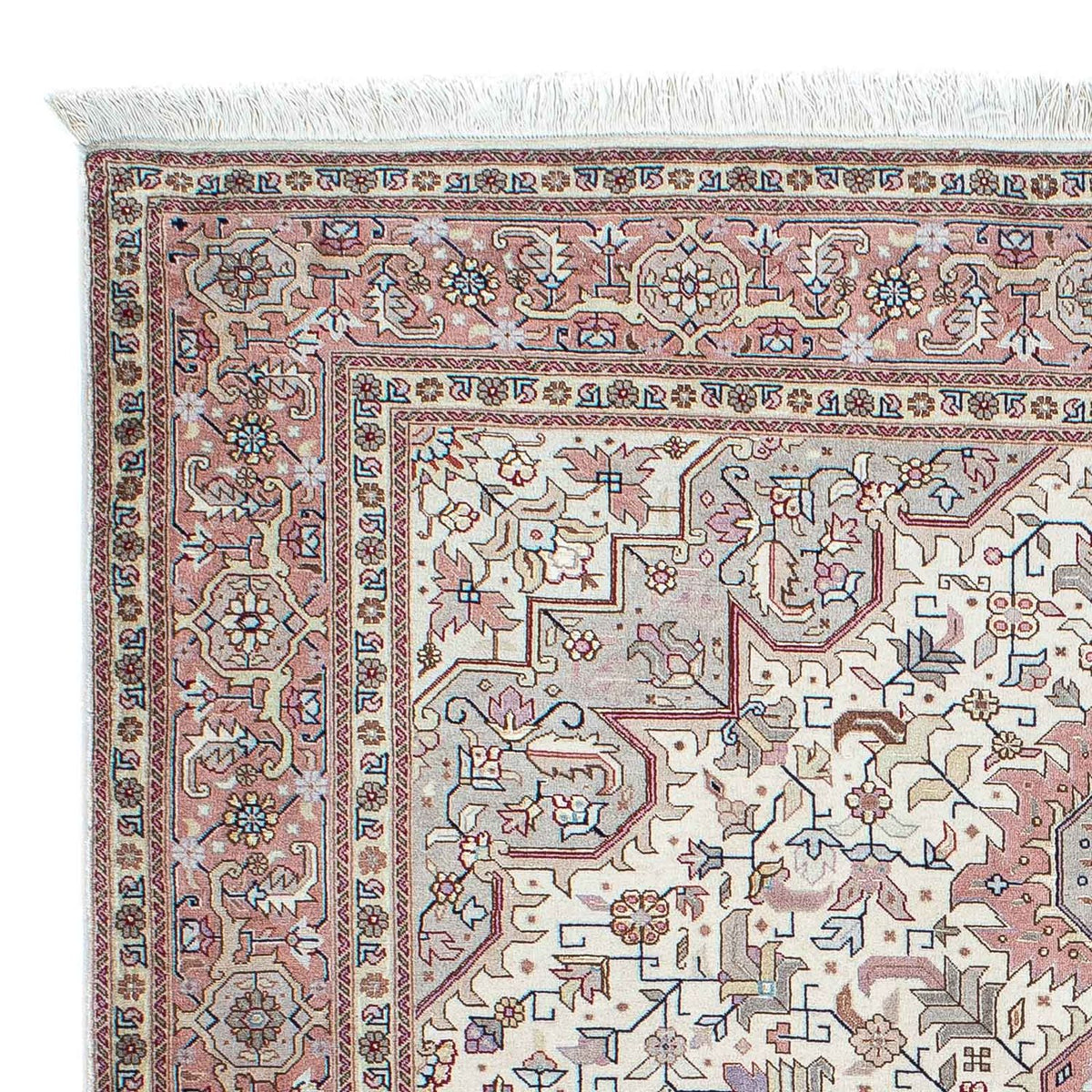 Täbriz - 50 Raj Teppich 152x204cm - Perserteppich - beige